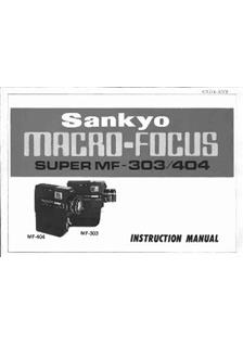 Sankyo MF 303 manual. Camera Instructions.